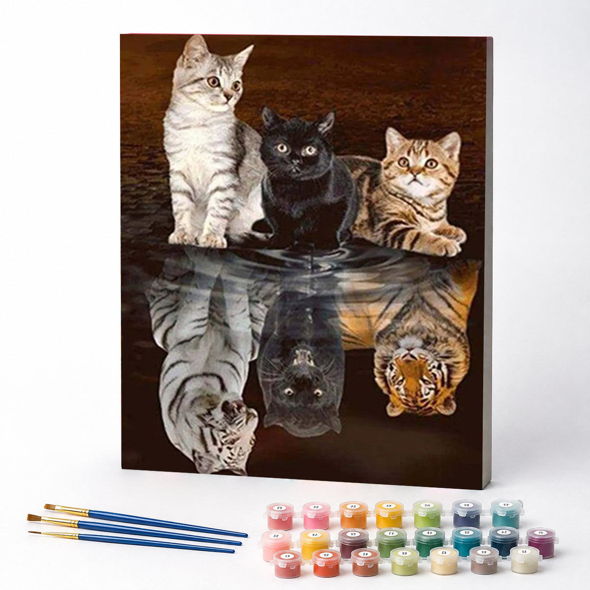 Kit de Pintura Numerada - Os Três Gatos