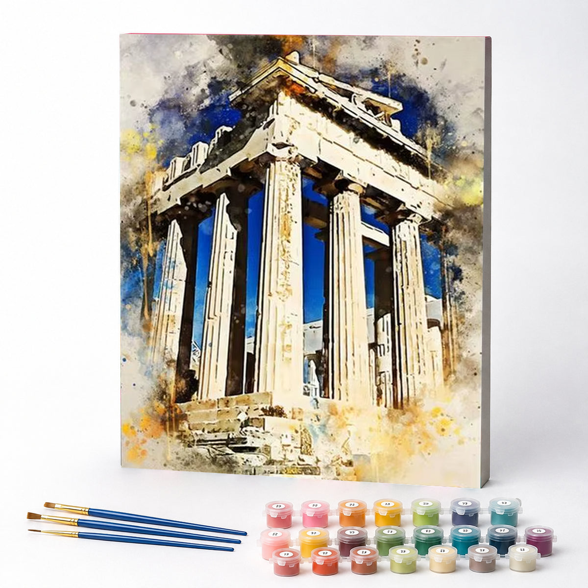 Kit de Pintura Numerada - Partenon, Templo em Atenas