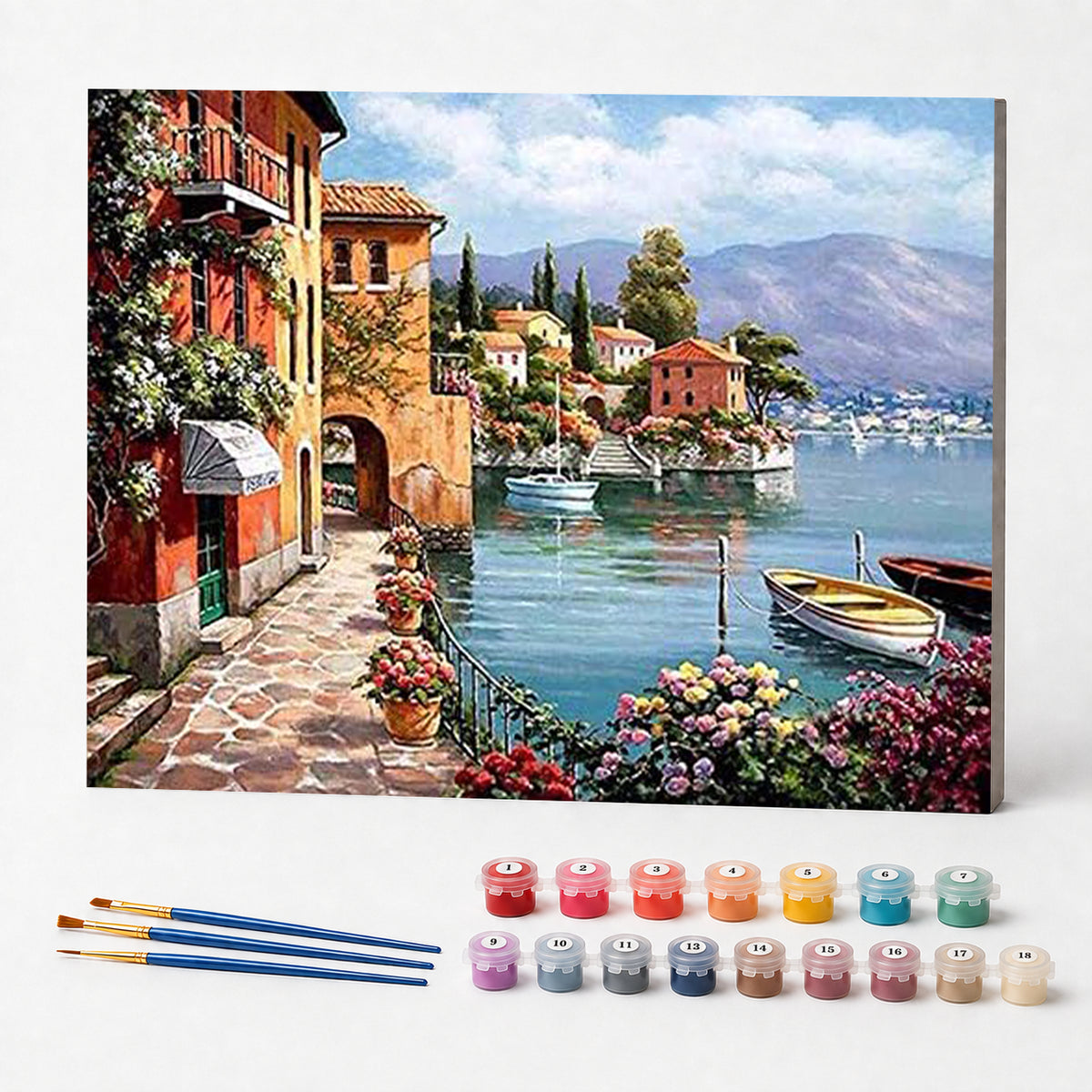 Kit de Pintura Numerada - Pequeno Vilarejo Tranquilo