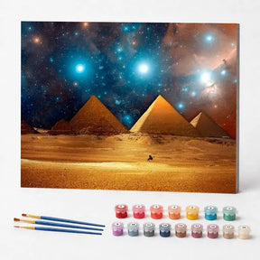 Kit de Pintura Numerada - Pirâmides no Universo