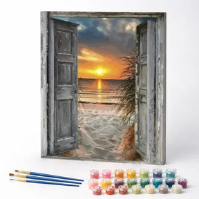Kit de Pintura Numerada - Porta à Beira-Mar