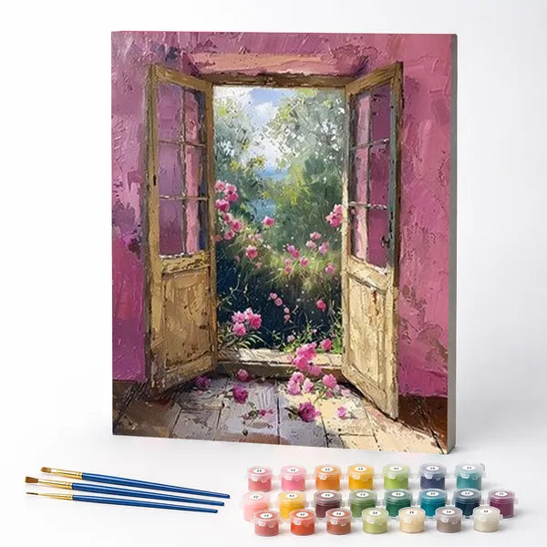Kit de Pintura Numerada - Porta para o Jardim