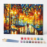 Kit de Pintura Numerada - Praça Iluminada