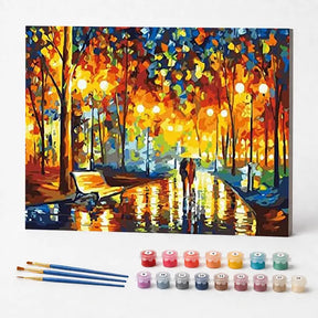 Kit de Pintura Numerada - Praça Iluminada