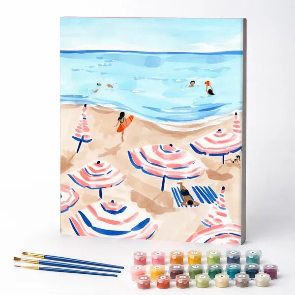 Kit de Pintura Numerada - Praia de Verão