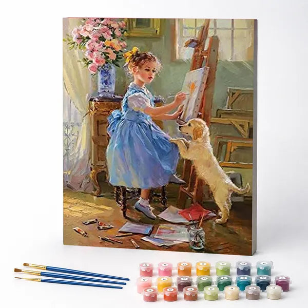 Kit de Pintura Numerada - Primeiros Traços com Meu Cachorrinho