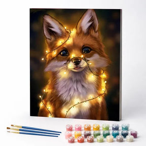 Kit de Pintura Numerada - Raposa Iluminada