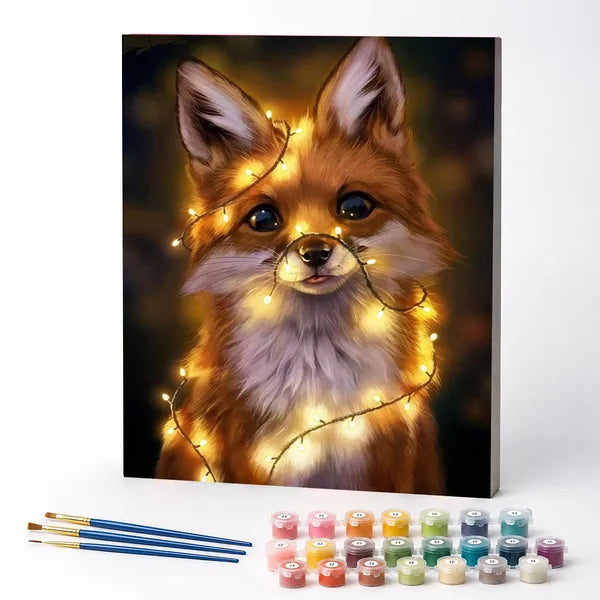 Kit de Pintura Numerada - Raposa Iluminada