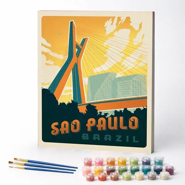 Kit de Pintura Numerada - São Paulo, Brasil