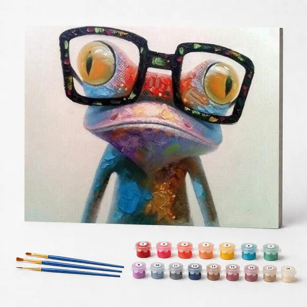Kit de Pintura Numerada - Sapo com Óculos