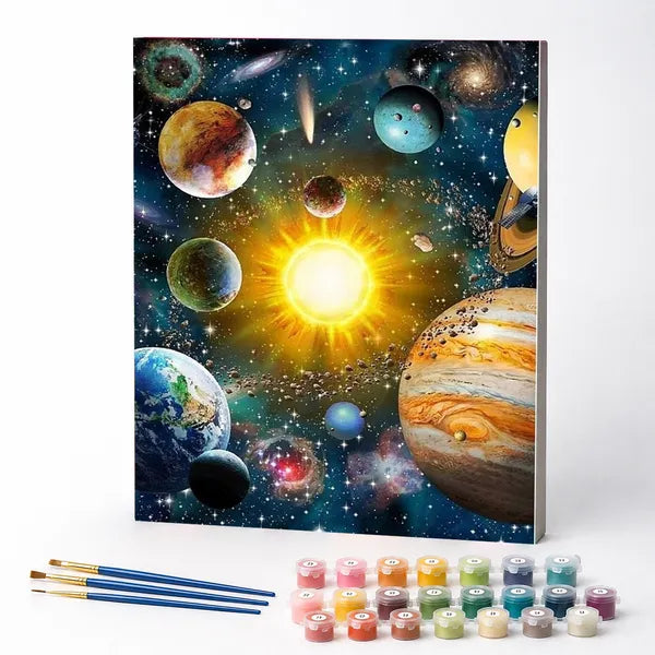 Kit de Pintura Numerada - Sol e Planetas