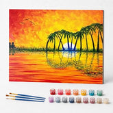 Kit de Pintura Numerada - Sol Invadindo a Floresta Violão