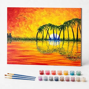 Kit de Pintura Numerada - Sol Invadindo a Floresta Violão