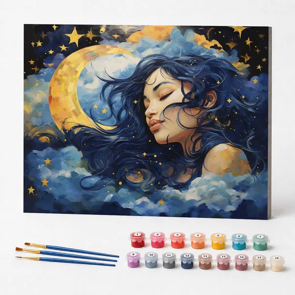 Kit de Pintura Numerada - Sono Profundo nas Nuvens