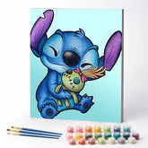 Kit de Pintura Numerada - Stitch e Boneca