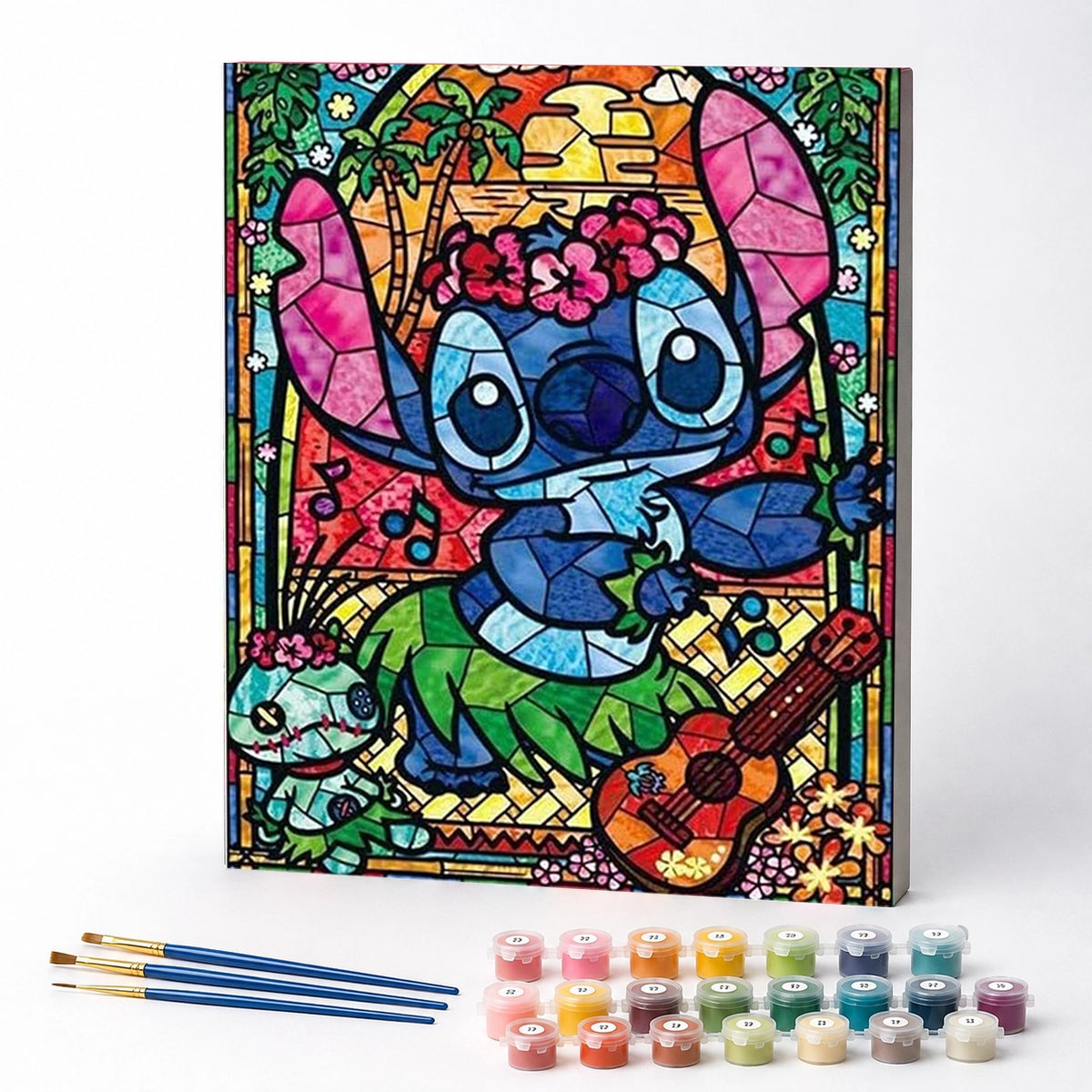 Kit de Pintura Numerada - Stitch em Mosaico