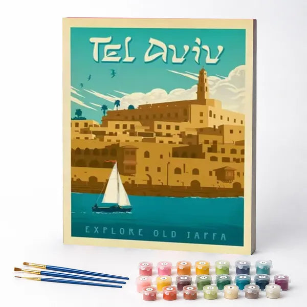 Kit de Pintura Numerada - Tel Aviv, Israel