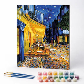 Kit de Pintura Numerada - Terraço do Café na Praça do Fórum de Van Gogh