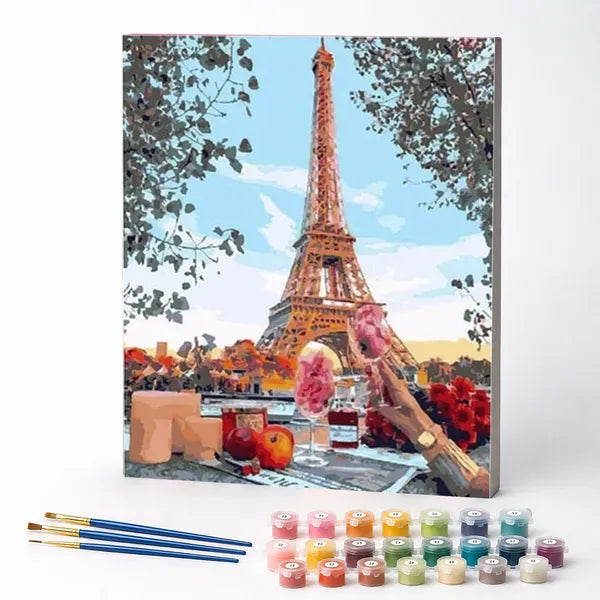 Kit de Pintura Numerada - Torre Eiffel