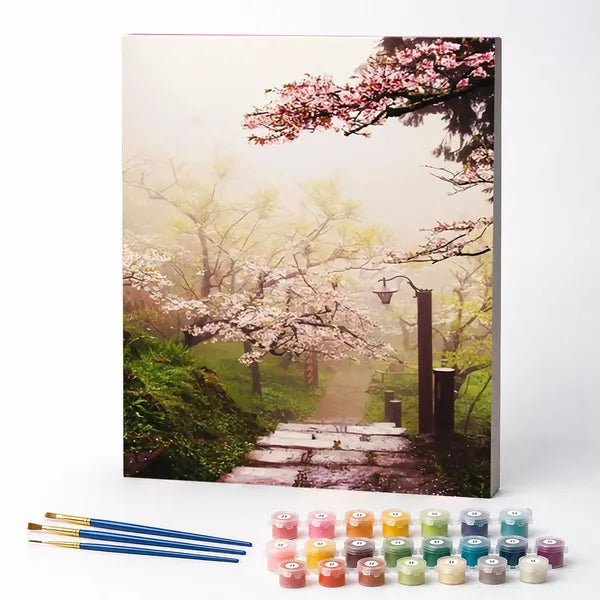 Kit de Pintura Numerada - Trilha em Dia Nublado