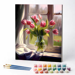Kit de Pintura Numerada - Tulipas