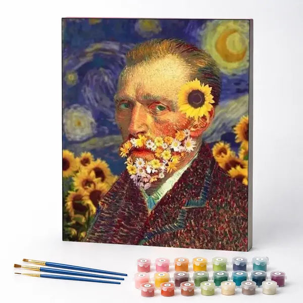 Kit de Pintura Numerada - Van Gogh e os Girassóis