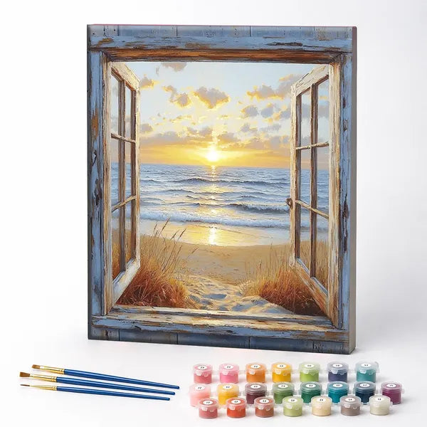 Kit de Pintura Numerada - Vista Para o Mar